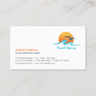 Travel Agency Tourism Tour Operator business card
