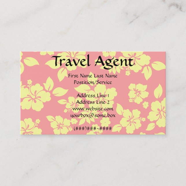 Travel Agent Business Card (Front)