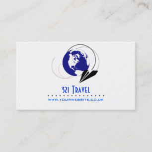 Travel Agent Business Card (Blue Globe Version)