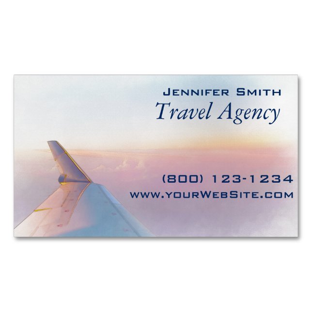 Travel Agent Business Card Magnet (Front)