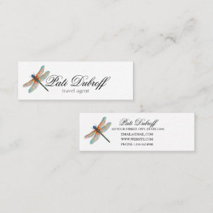 Travel Agent Consultant Photo Collage Mini Business Card