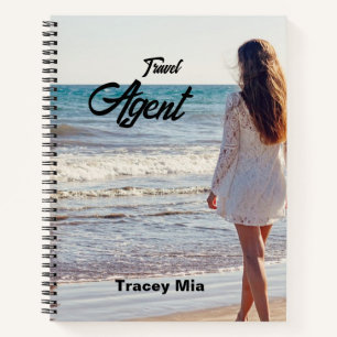 Travel agent custom name notebook