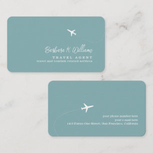 Travel Agent grayish blue Calling Card