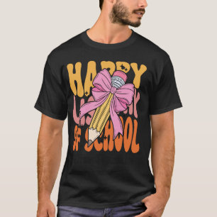 Travel Agent Happy Last Day of School Coquette Bow T-Shirt