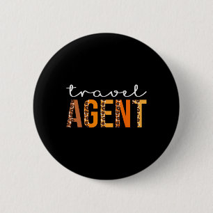 Travel Agent leopard Squad Cute Fall Autumn Thanks 6 Cm Round Badge