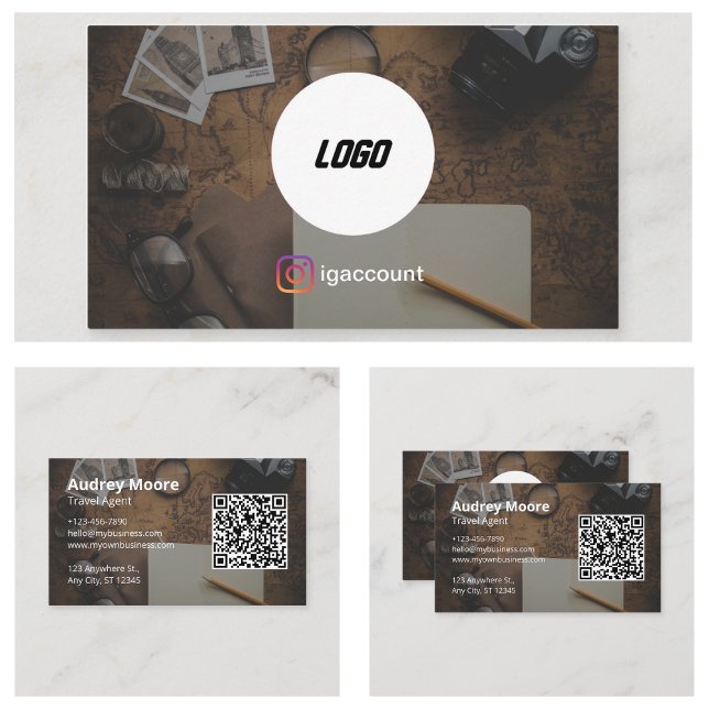Travel Agent Logo Business Card (Travel Agent Logo Business Cards)