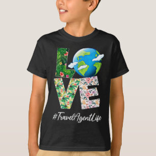 Travel Agent Love World Earth Day Anniversary T-Shirt