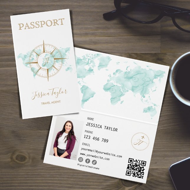 Travel Agent Passport World Map Insert Photo (Creator Uploaded)