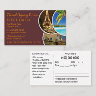 Travel Agent Template Business Card