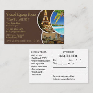 Travel Agent Template Business Card