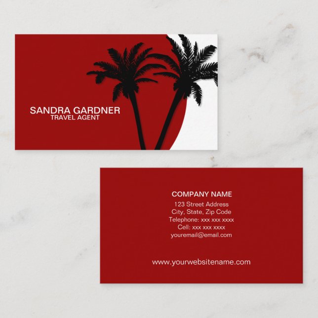 Travel Agent / Tour Guide Business Card (Front/Back)