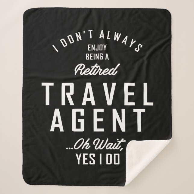 Travel Agent Work Job Title Gift Sherpa Blanket (Front)