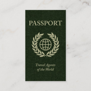 travel agents of the world passport business card