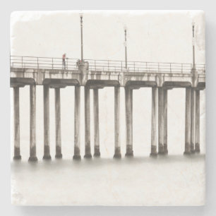 Travel along Huntington beach Pier Stone Coaster