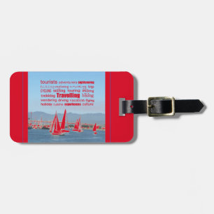 Travel and Exploring Word Design Luggage Tag