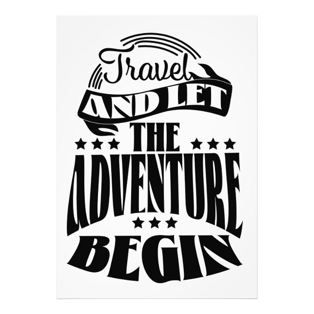 Travel and let the Adventure Begin Photo Print (Front)