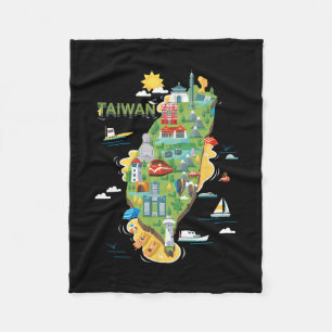 Travel Around Asia Taiwan Taipei Family Vacation S Fleece Blanket