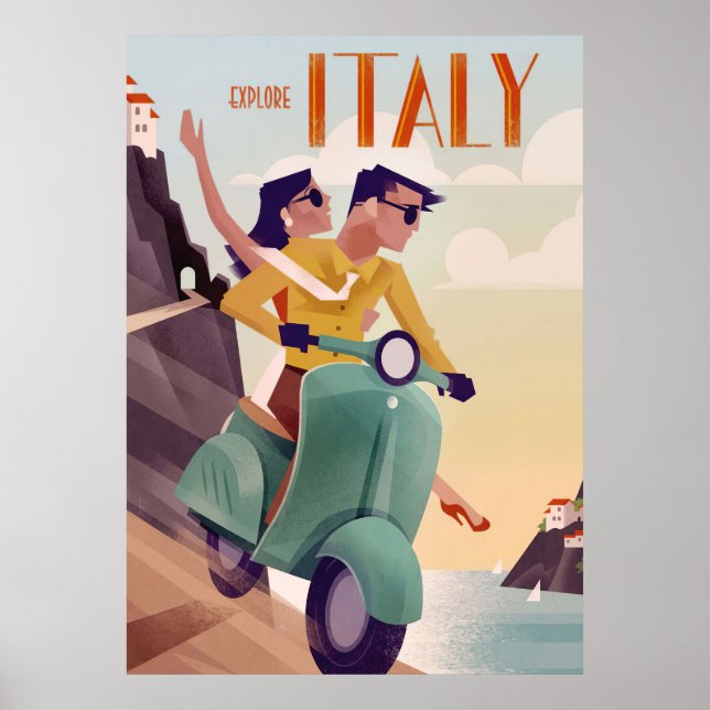 Travel Art Explore Italy Poster (Front)