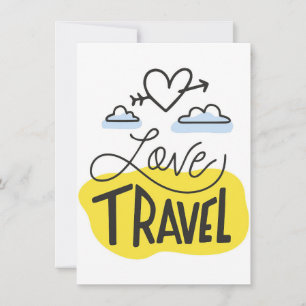 Travel Art Love Travel Invitation