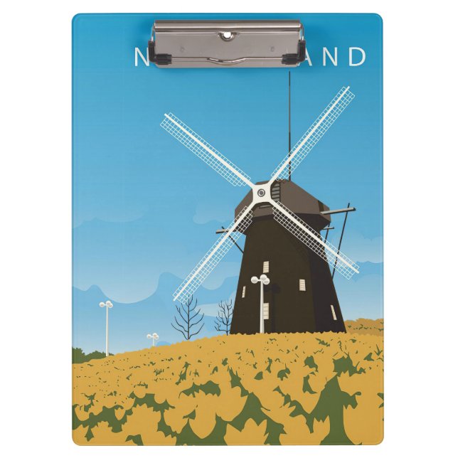 Travel Art Netherland Clipboard (Front)