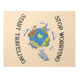 Travel Art Start Travelling The World Notepad