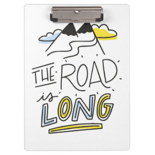 Travel Art The Road Is Long Clipboard