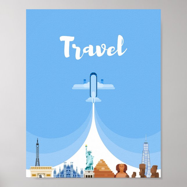 Travel Art Travel Around The World Poster (Front)