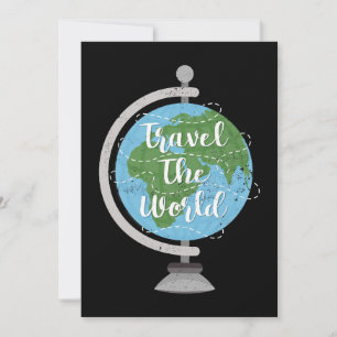 Travel Art Travel The World Holiday Card