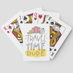 Travel Art Travel Time Dude Playing Cards