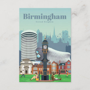 Travel Art Travel To Birmingham Enclosure Card