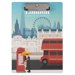 Travel Art Travel To London England Clipboard