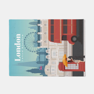 Travel Art Travel To London England Doormat