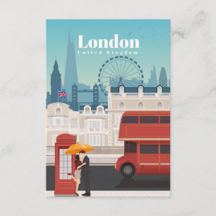 Travel Art Travel To London England Enclosure Card