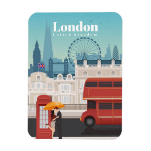 Travel Art Travel To London England Magnet