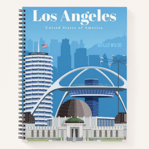 Travel Art Travel to Los Angeles Notebook