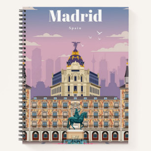 Travel Art Travel To Madrid Spain Notebook