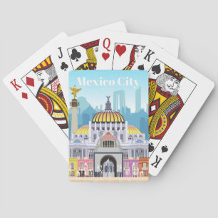 Travel Art Travel To Mexico City Playing Cards