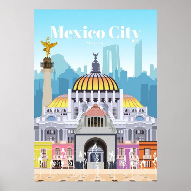 Travel Art Travel To Mexico City Poster (Front)