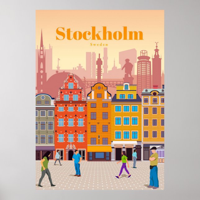 Travel Art Travel to Stockholm Poster (Front)