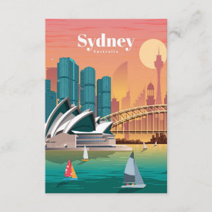 Travel Art Travel To Sydney Australia Enclosure Card