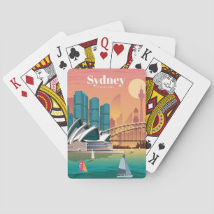 Travel Art Travel To Sydney Australia Playing Cards