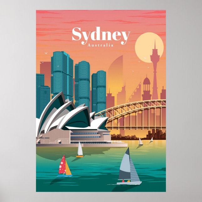 Travel Art Travel To Sydney Australia Poster (Front)