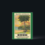 Travel Australia, Dunk, Holiday Postcard<br><div class="desc">Dunk,  The Romantic Isle,  travel poster.</div>