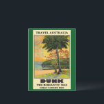 Travel Australia, Dunk, Postcard<br><div class="desc">Dunk,  The Romantic Isle,  travel poster.</div>
