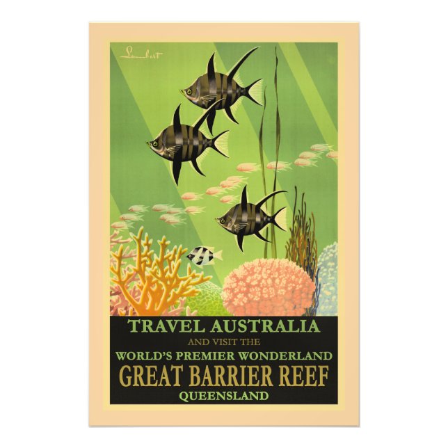 Travel Australia, Great Barrier Reef, Photo Print (Front)