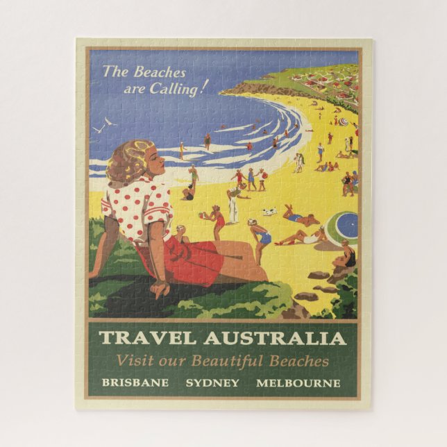 Travel Australia The Beaches are Calling Jigsaw Puzzle (Vertical)