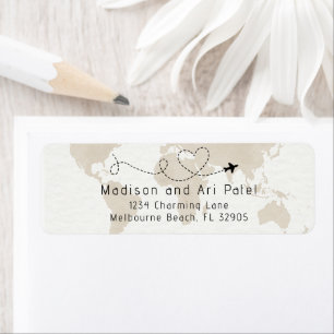 Travel Baby Shower Return Address Label