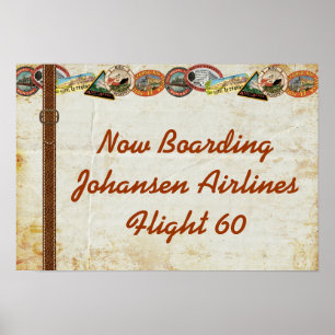 Travel Baggage Party Poster