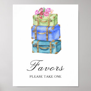 Travel bags bridal shower Favors  Poster