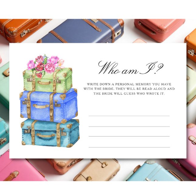 Travel bags - Who am I bridal shower game Stationery (Creator Uploaded)